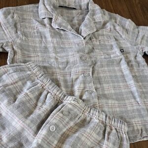 Y2K Cozy Queen Pajama Set 💕 dELiA*s Plaid Button Lounge Set M